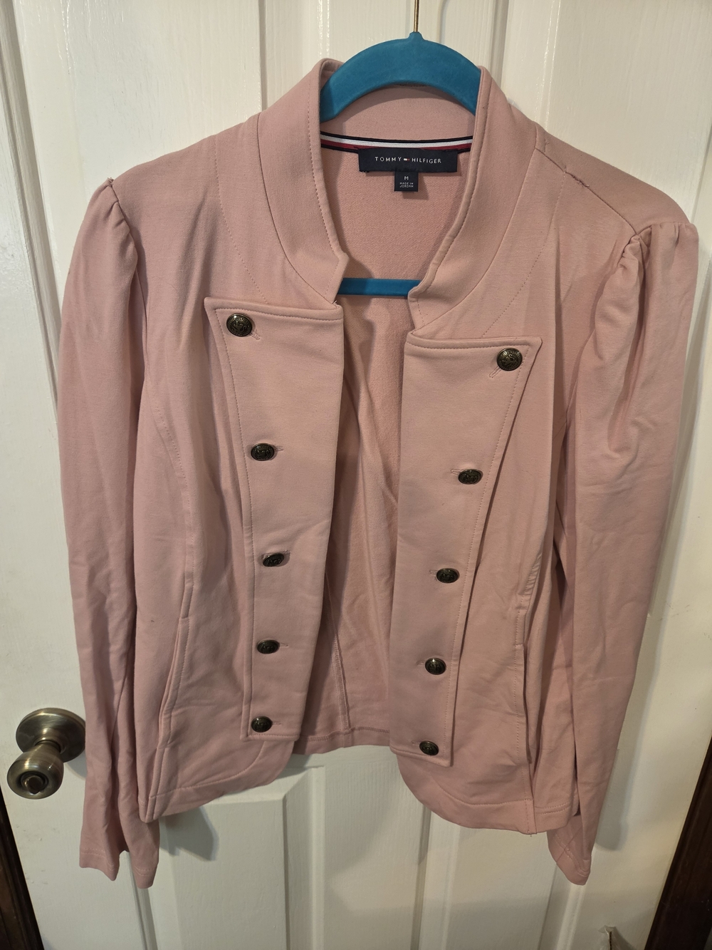 Tommy Hilfiger Pink Military-Style Button Jacket